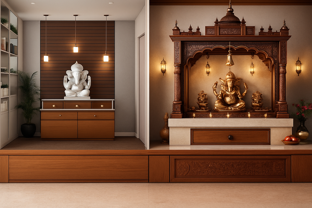 Modern vs Traditional Mandir Designs – What’s Right for You?
