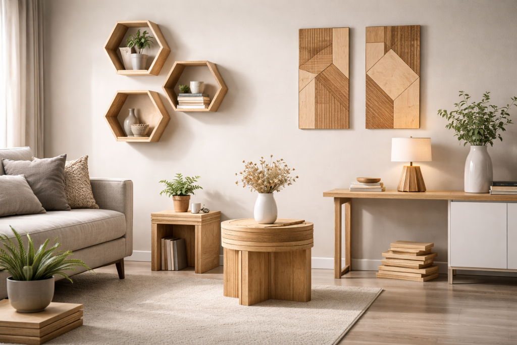 Plywood Decor Ideas for Modern Homes: Budget-Friendly Designs Using Leftover Pieces plywood decor and furniture design for modern homes