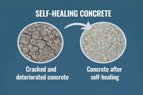 Type of self-healing concrete