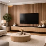 Modern fluted wall panel interior design