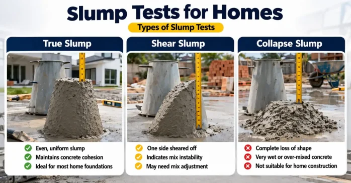 types of slump test in concrete