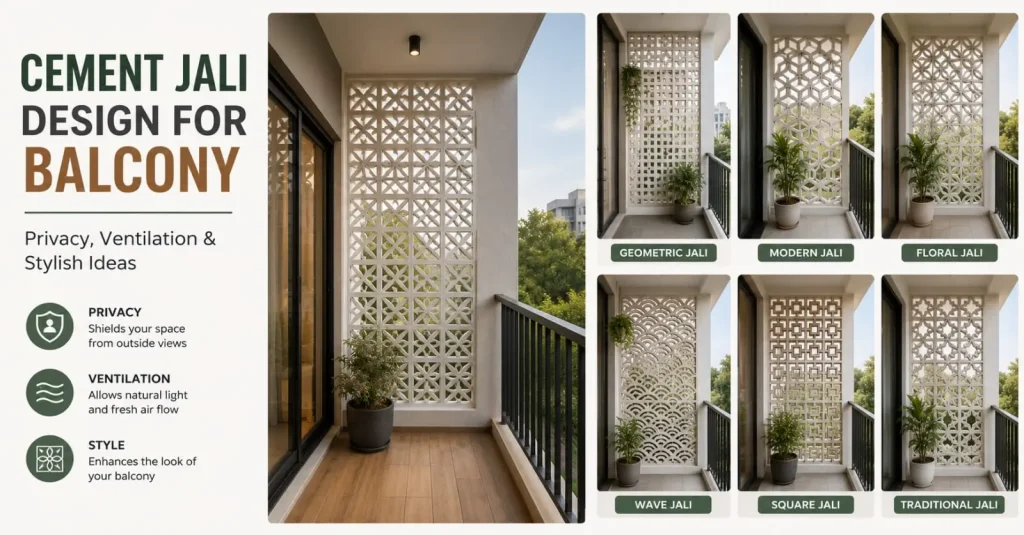 Cement Jali Design for Balcony: Privacy, Ventilation & Stylish Ideas