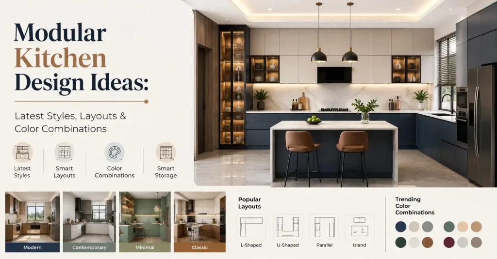 Modular Kitchen Design Ideas: Latest Styles, Layouts & Color Combinations