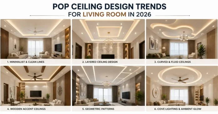 POP Ceiling Design Trends for Living Room in 2026