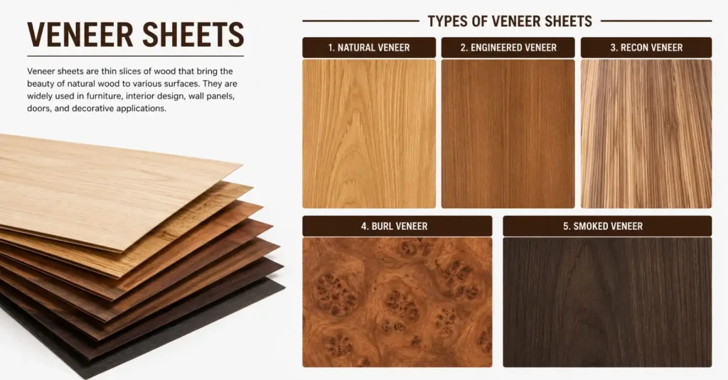 Veneer Sheets: Types, Finishes, Uses & Price Guide for Home Interiors