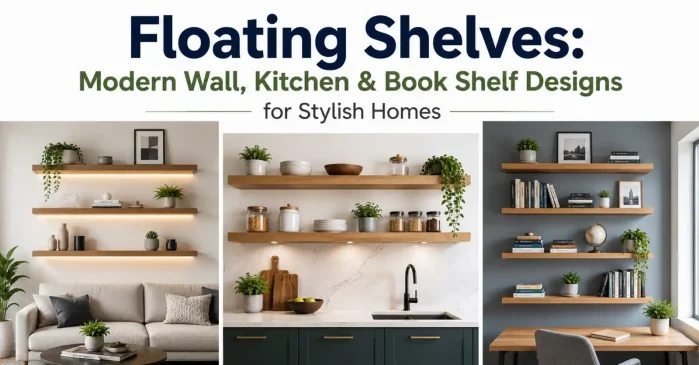 Floating Shelves: Modern Wall, Kitchen & Book Shelf Designs for Stylish Homes