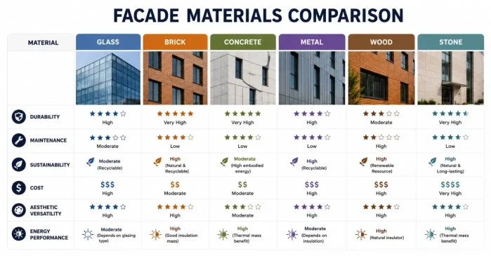 Facade Material Comparison
