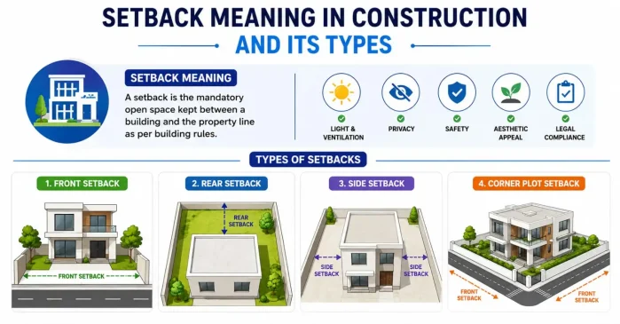 Setback Meaning in Construction: Rules, Types, and Importance in Building Planning