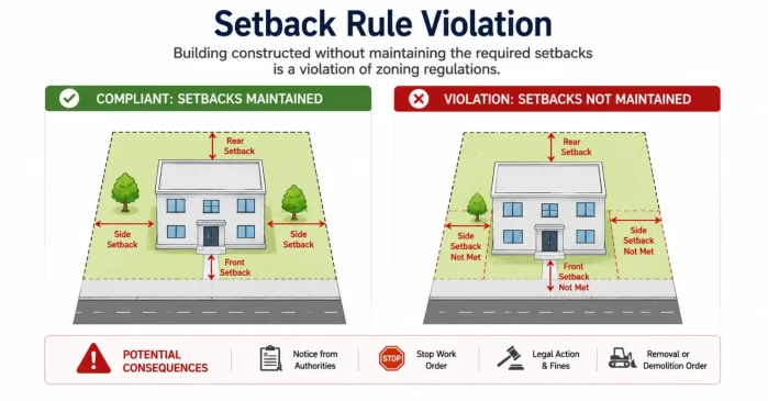 Setback Rule Violation