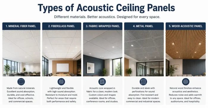 Types of Acoustic Ceiling Panels