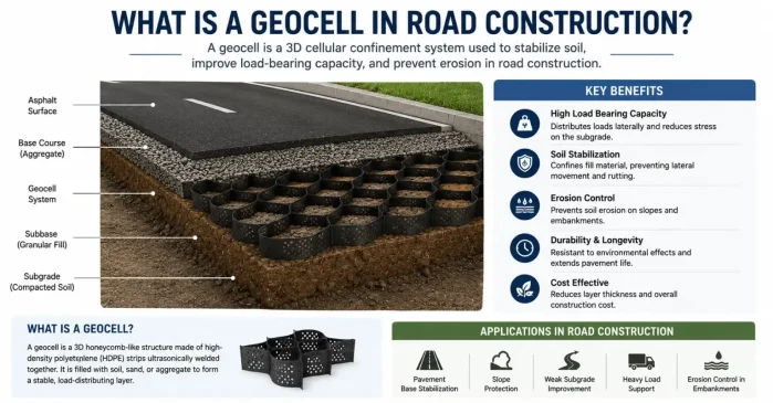 What is a Geocell in Road Construction?