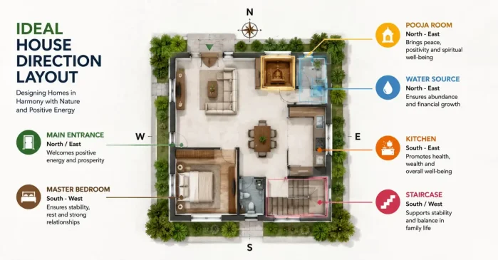 Ideal House Direction Layout