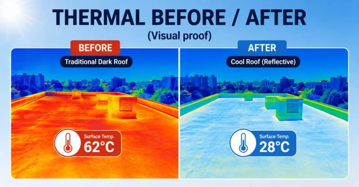 Thermal Vs cool Roof
