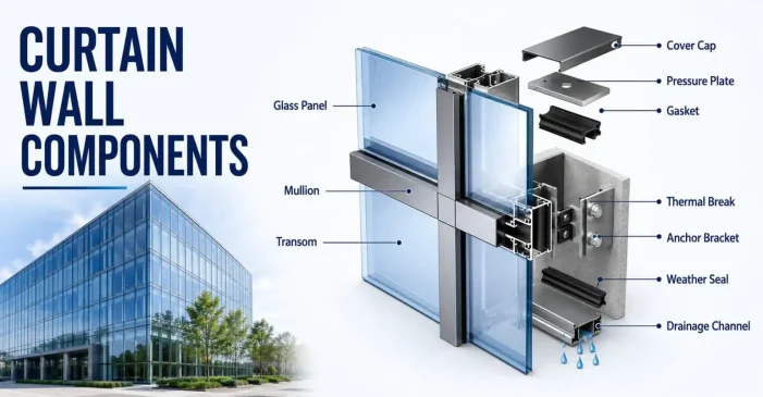 Curtain wall componenets