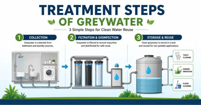 Grey water treatment steps