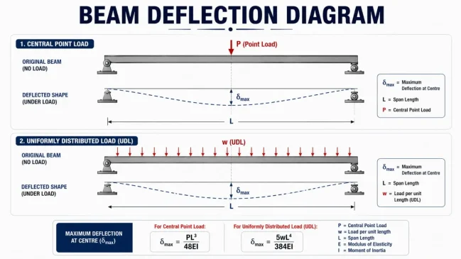 Beam Deflection digram