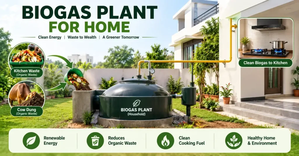 Biogas Plant for Home in 2026: Cost, Diagram & Step-by-Step Installation Guide Biogas plant