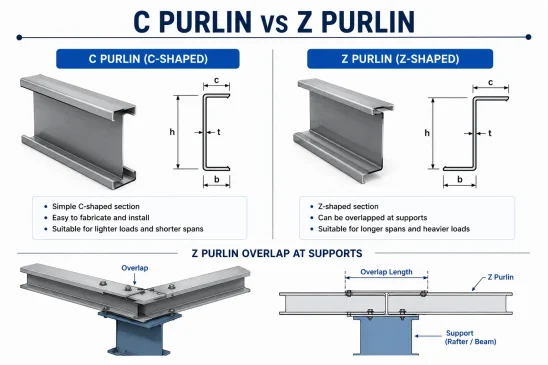 C purlins vs z purlins