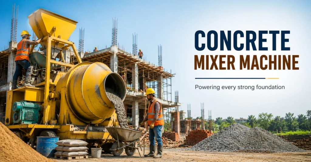 Concrete Mixer Machine: Types, Uses and Working Principle Concrete Mixer