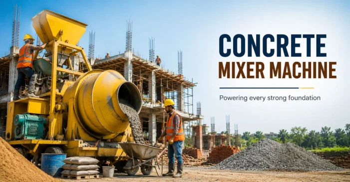 Concrete Mixer Machine: Types, Uses and Working Principle