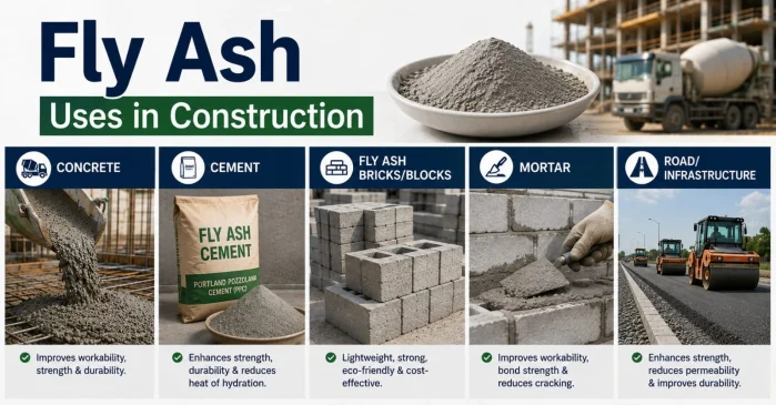 Uses of Fly ash in construction