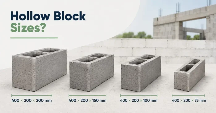 Hollow blocks Size