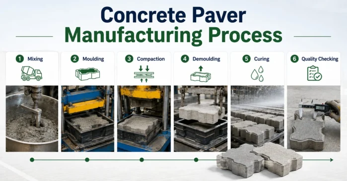 Manufacturing process of pavers