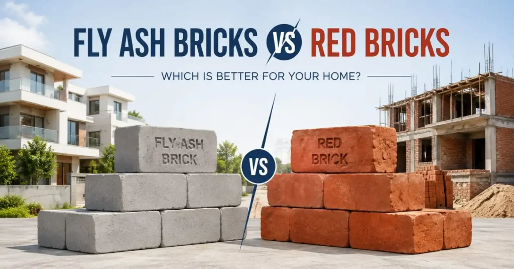 Fly Ash Bricks vs Red Bricks: Which Is Better for House Construction in 2026? Red Brick vs Fly Ash Brick