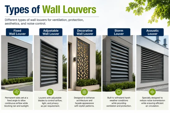 Types of Wall Louvers