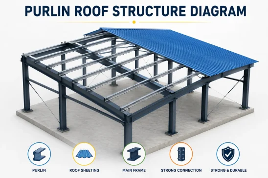 Purlin Roof Structure digram
