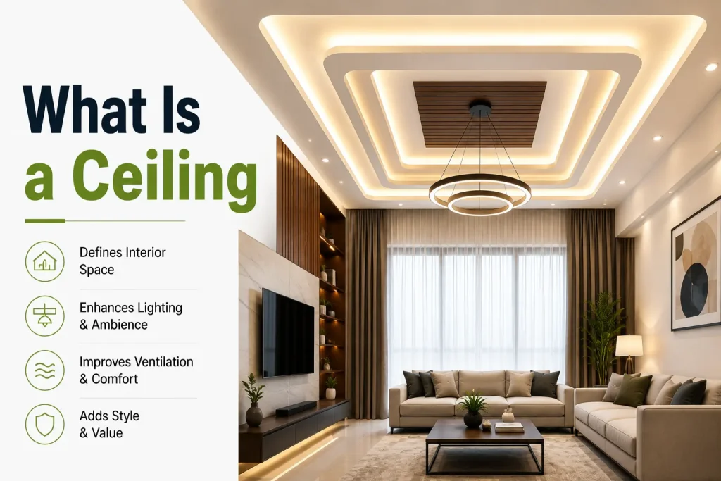 What Is a Ceiling? Meaning, Types, Materials, Designs & Benefits Ceiling