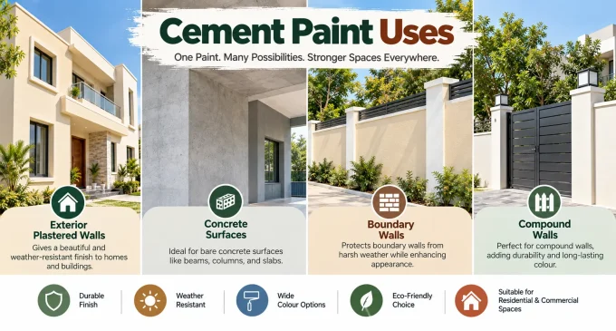 Cement paint uses
