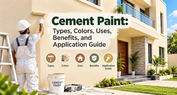 Cement Paint: Types, Colours, Uses, Benefits and Application Guide