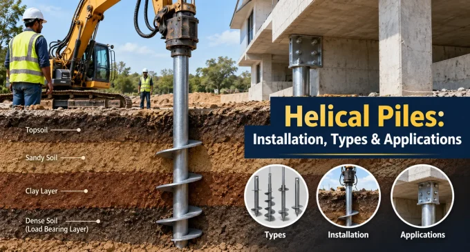 Helical Piles: Types, Installation Process, Advantages and Applications