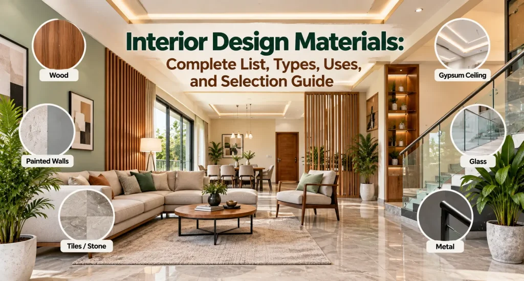Interior Design Materials: Complete List, Types, Uses and Selection Guide Interior Design materials