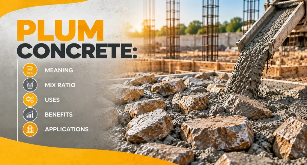 Plum Concrete: Meaning, Mix Ratio, Uses, Benefits and Applications Plum Concrete
