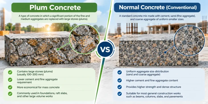 Plum vs Normal Concrete