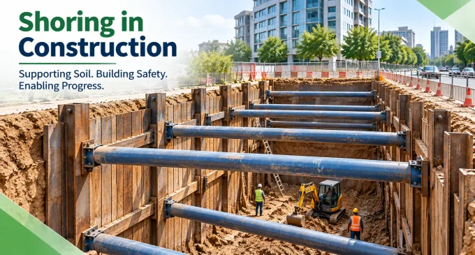 Shoring in Construction: Types, Methods, Uses and Safety Considerations