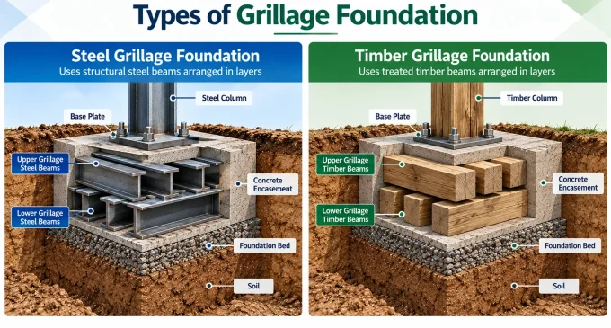 Types of Grillage Foundation
