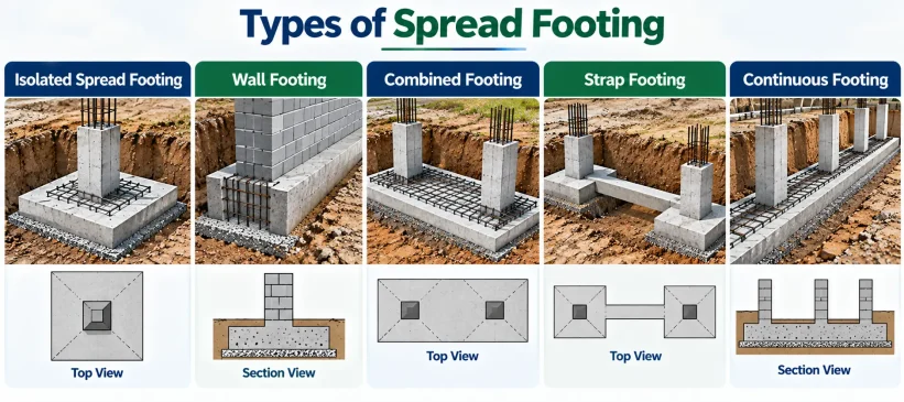 Types of Spread footing