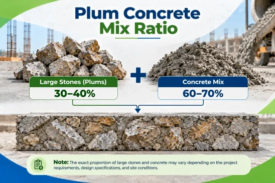 Plum concrete Mix ratio