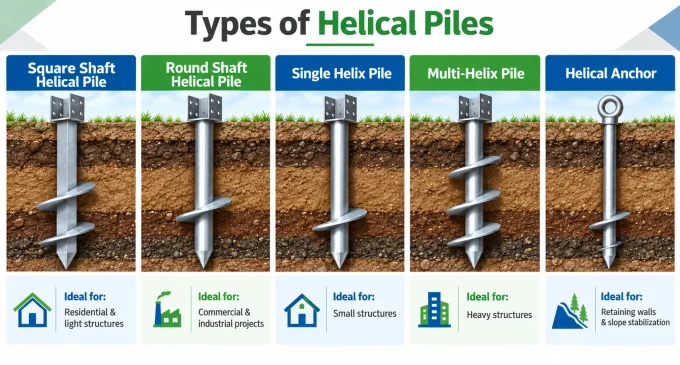 Types of Helical piles