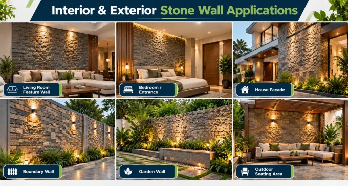 Interior & exterior stone wall textures ideas