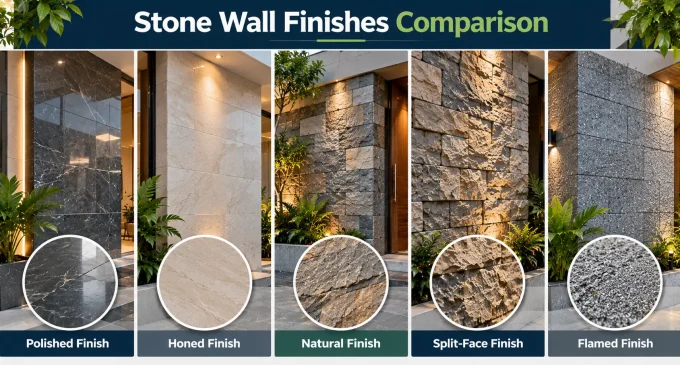 stone wall finishes comparison