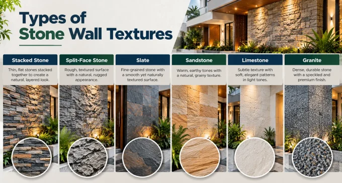 Types of Stone wall texture